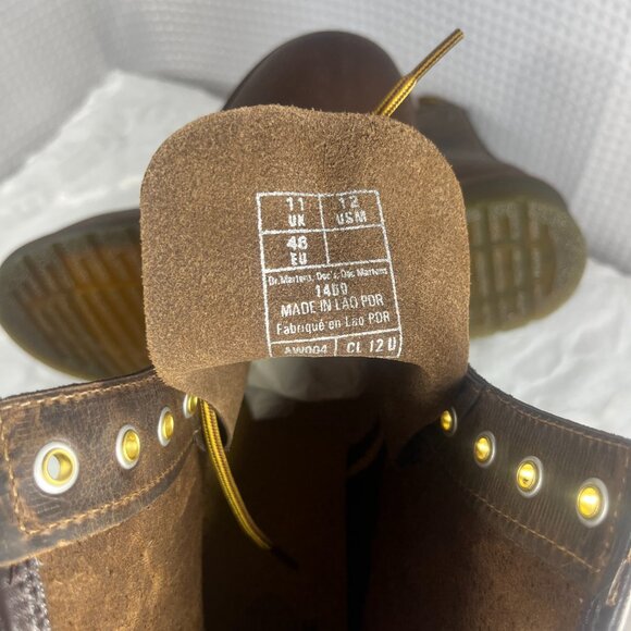 ****NEW, NEVER WORN** Dr. Martens 1460 8-eye boots Aztec Crazy Horse, size 12 - Picture 6 of 11